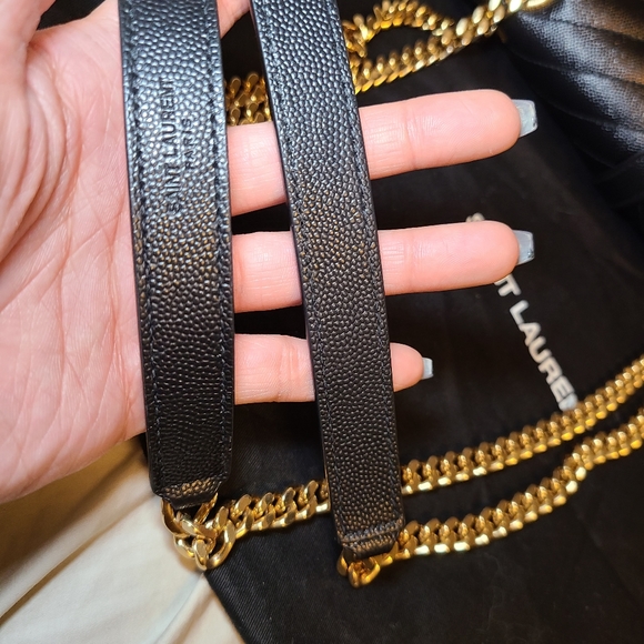 YSL BLACK MEDIUM ENVELOPE GOLD HARDWARE - Picture 7 of 12